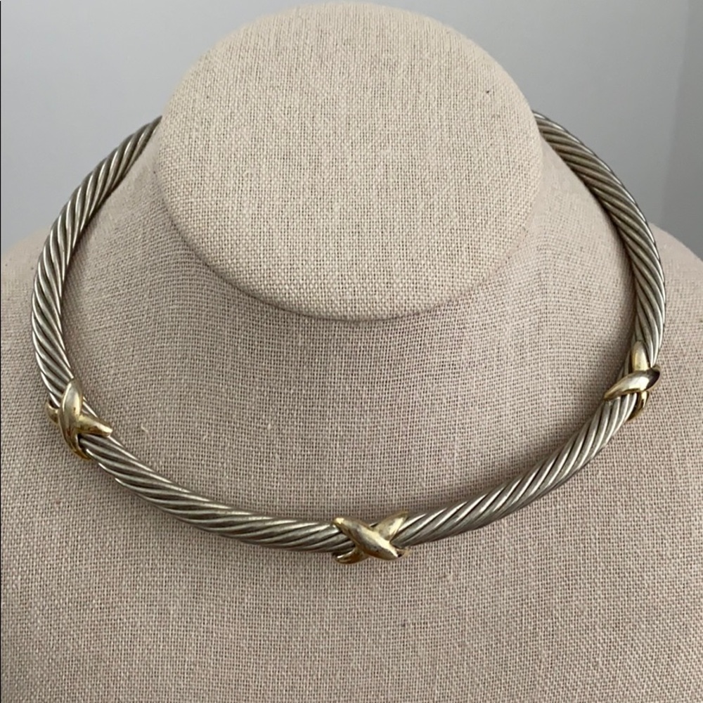 Cable choker vintage necklace chain 16” david yurman sryle